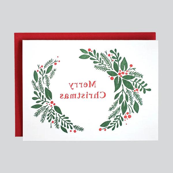 Merry Christmas Wreath Boxed Note Card Set